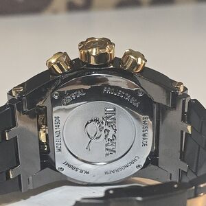 Invicta Black and Gold Watch